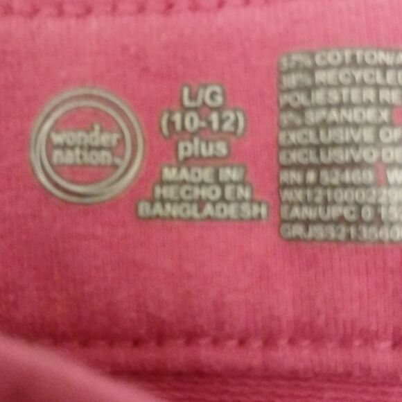 WONDER NATION Girls Bundle of 2 Shorts. Size L 10-12. Cuffed and Pockets - Picture 2 of 14